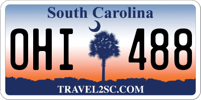 SC license plate OHI488