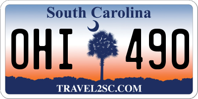 SC license plate OHI490