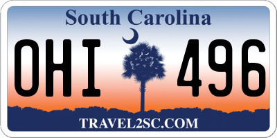SC license plate OHI496