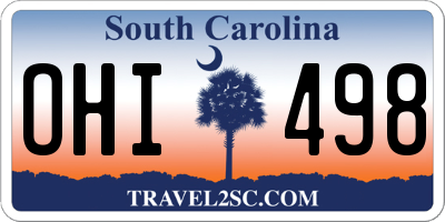 SC license plate OHI498