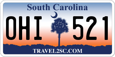 SC license plate OHI521