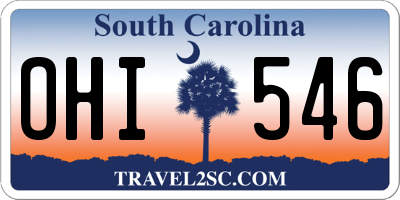 SC license plate OHI546