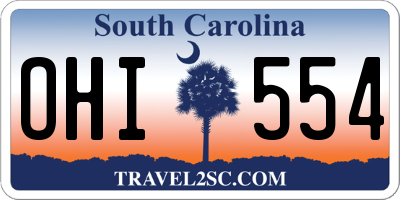SC license plate OHI554