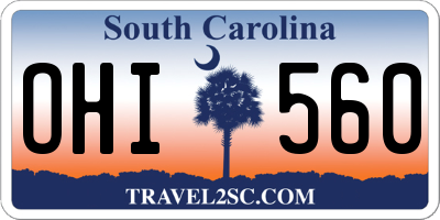 SC license plate OHI560