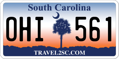 SC license plate OHI561