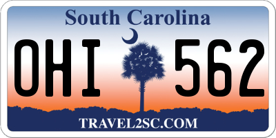 SC license plate OHI562