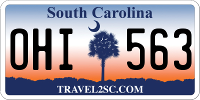 SC license plate OHI563