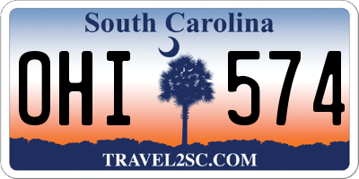 SC license plate OHI574