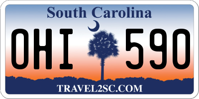 SC license plate OHI590