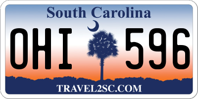 SC license plate OHI596