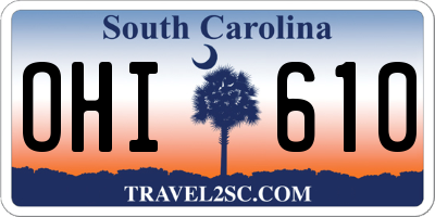 SC license plate OHI610
