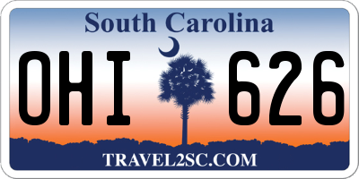SC license plate OHI626