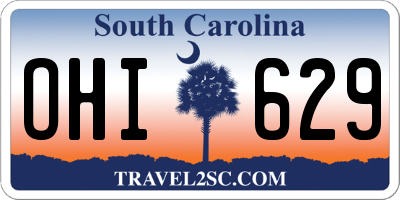 SC license plate OHI629