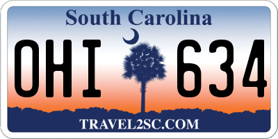 SC license plate OHI634