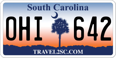 SC license plate OHI642