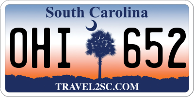 SC license plate OHI652