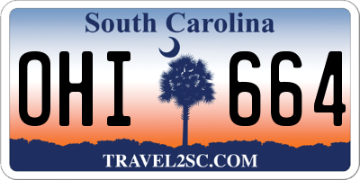 SC license plate OHI664