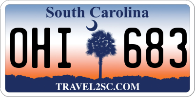 SC license plate OHI683