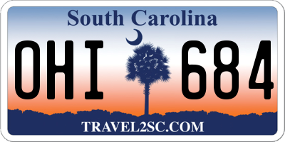 SC license plate OHI684