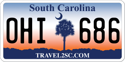 SC license plate OHI686