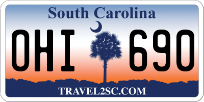 SC license plate OHI690