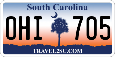 SC license plate OHI705