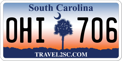 SC license plate OHI706