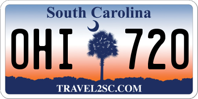 SC license plate OHI720