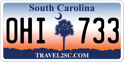 SC license plate OHI733