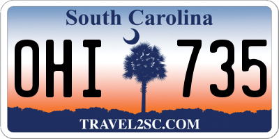 SC license plate OHI735