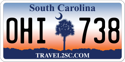 SC license plate OHI738