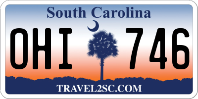 SC license plate OHI746