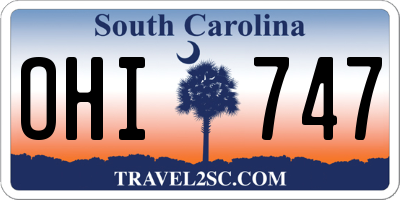SC license plate OHI747