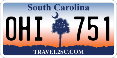 SC license plate OHI751