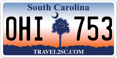 SC license plate OHI753