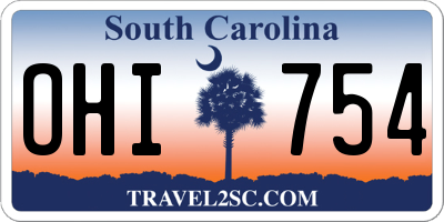 SC license plate OHI754
