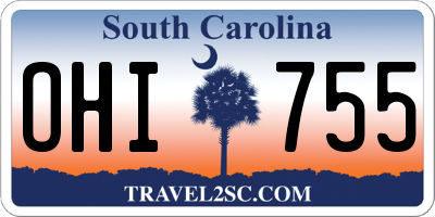 SC license plate OHI755