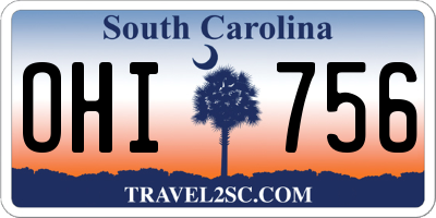 SC license plate OHI756