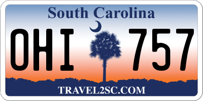 SC license plate OHI757