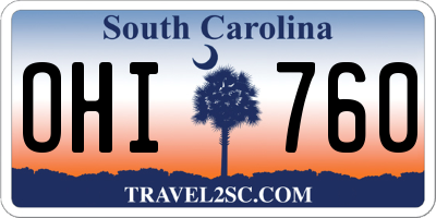 SC license plate OHI760
