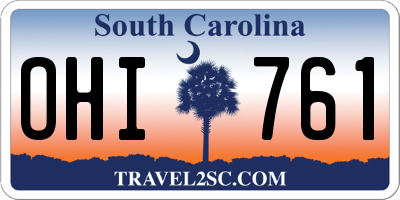 SC license plate OHI761