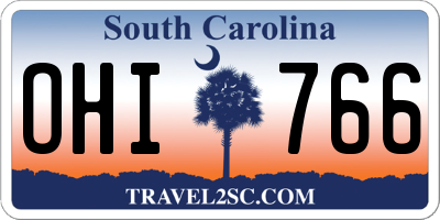 SC license plate OHI766