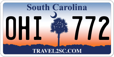 SC license plate OHI772