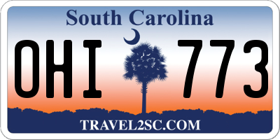 SC license plate OHI773
