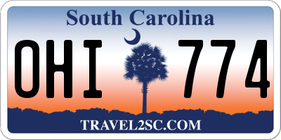 SC license plate OHI774