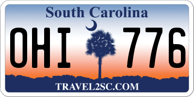 SC license plate OHI776