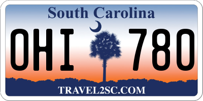 SC license plate OHI780