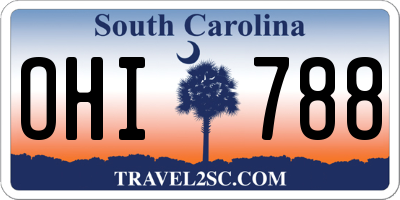 SC license plate OHI788
