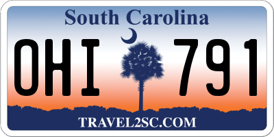 SC license plate OHI791