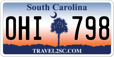 SC license plate OHI798